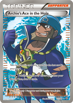 Full Art Trainer Pokémon card Archie's Ace in the Hole 157/160 from Primal Clash expansion