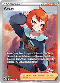 Full Art Trainer Pokémon card Arezu 189/196 from Lost Origin expansion
