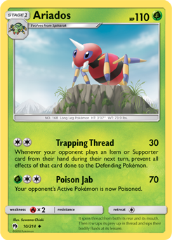 Ariados 10/214 Pokémon card from Lost Thunder for sale at best price
