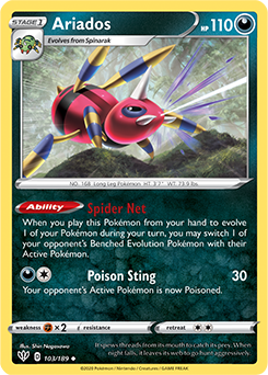 Ariados 103/189 Pokémon card from Darkness Ablaze for sale at best price