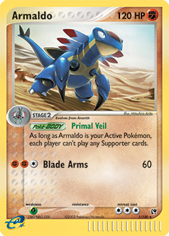 Carte Pokémon Armaldo 1/100 de la série Ex Tempête de Sable en vente au meilleur prix