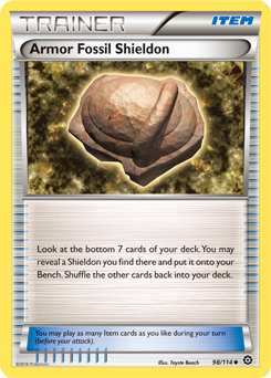 Armor Fossil Shieldon 98/114 Pokémon card from Steam Siege for sale at best price