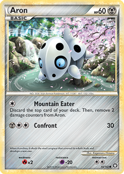 Common Pokémon card Aron 56/102 from Triumphant expansion
