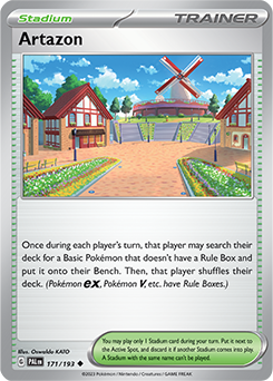 Uncommon Pokémon card Artazon 171/193 from Paldea Evolved expansion