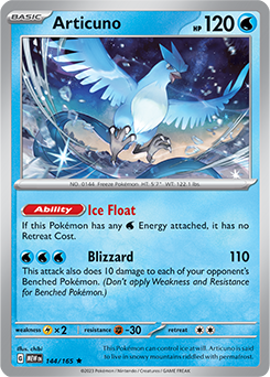 Articuno 144/165 Pokémon card from 151 for sale at best price