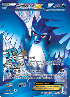 Full Art Trainer Pokémon card Articuno EX 132/135 from Plasma Storm expansion