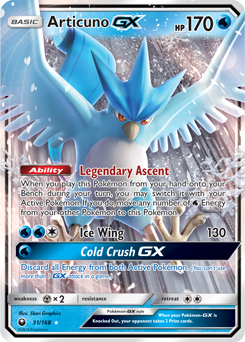Articuno GX 31/168 Pokémon card from Celestial Storm for sale at best price