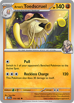 Uncommon Pokémon card Arven's Toedscruel 110/182 from Destined Rivals expansion