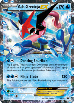 Promo Pokémon card Ash-Greninja EX XY133 from XY Promos expansion