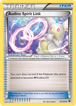 Audino Spirit Link 92/124 Pokémon card from Fates Collide for sale at best price
