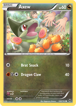 Axew 108/162 Pokémon card from Breakthrough for sale at best price