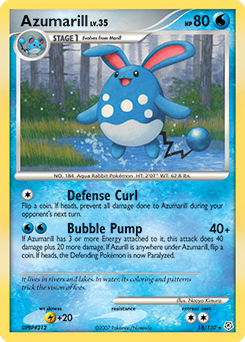 Azumarill 18/130 Pokémon card from Diamond & Pearl for sale at best price