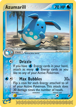Azumarill 30/100 Pokémon card from Ex Sandstorm for sale at best price