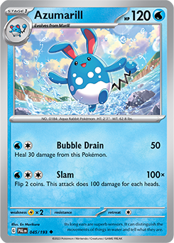 Azumarill 045/193 Pokémon card from Paldea Evolved for sale at best price