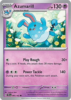 Azumarill 65/162 Pokémon card from Temporal Forces for sale at best price