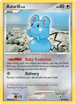 Azurill 69/130 Pokémon card from Diamond & Pearl for sale at best price