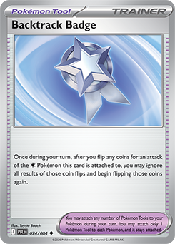 Carte Pokémon Peu commune Badge Rebelote 74/84 de la série Nuit Noire