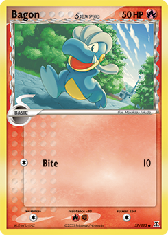 Bagon 57/113 Pokémon card from Ex Delta Species for sale at best price