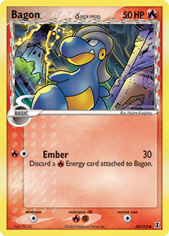 Bagon 58/113 Pokémon card from Ex Delta Species for sale at best price