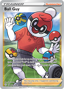 Full Art Trainer Pokémon card Ball Guy 065/072 from Shining Fates expansion