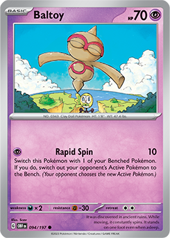 Baltoy 94/197 Pokémon card from Obsidian Flames for sale at best price