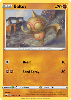 Baltoy 101/202 Pokémon card from Sword & Shield for sale at best price