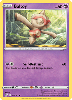 Baltoy 57/163 Pokémon card from Battle Styles for sale at best price