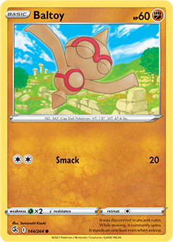 Common Pokémon card Baltoy 144/264 from Fusion Strike expansion