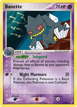 Banette 1/100 Pokémon card from Ex Crystal Guardians for sale at best price