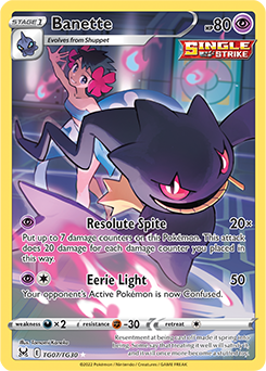 Banette TG07/TG30 Pokémon card from Lost Origin for sale at best price