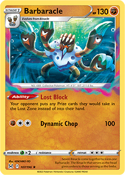 Barbaracle 107/196 Pokémon card from Lost Origin for sale at best price