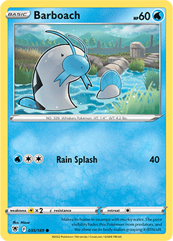 Common Pokémon card Barboach 035/189 from Astral Radiance expansion