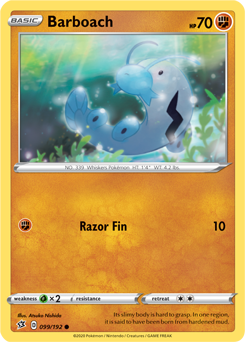 Barboach 99/192 Pokémon card from Rebel Clash for sale at best price