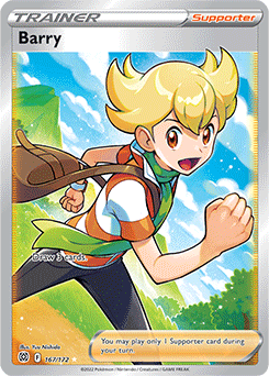 Full Art Trainer Pokémon card Barry 167/172 from Brilliant Stars expansion