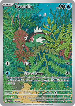 Illustration rare Pokémon card Basculin 108/86 from White Flare expansion