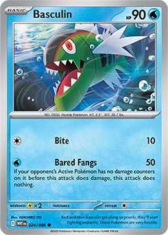 Common Pokémon card Basculin 24/86 from White Flare expansion