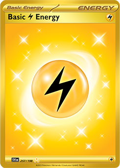 Hyper rare Pokémon card Basic Lightning Energy 257/198 from Scarlet & Violet expansion