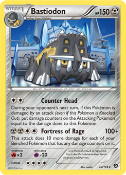 Bastiodon 70/114 Pokémon card from Steam Siege for sale at best price