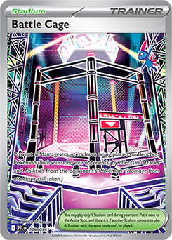 Ultra rare Pokémon card Battle Cage 116/94 from Phantasmal Flames expansion