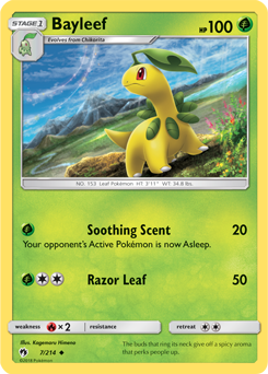 Bayleef 7/214 Pokémon card from Lost Thunder for sale at best price