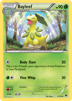Uncommon Pokémon card Bayleef 2/122 from Breakpoint expansion