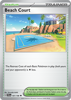 Uncommon Pokémon card Beach Court 167/198 from Scarlet & Violet expansion