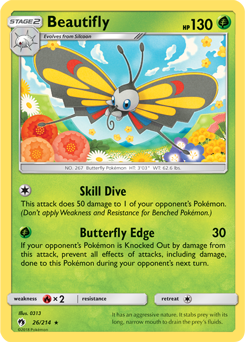 Beautifly 26/214 Pokémon card from Lost Thunder for sale at best price