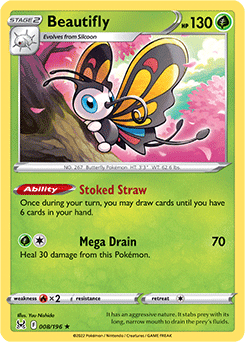 Beautifly 008/196 Pokémon card from Lost Origin for sale at best price