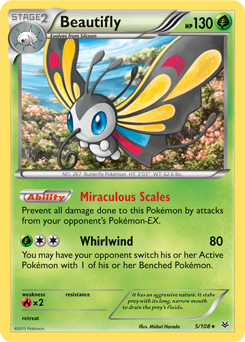 Beautifly 5/108 Pokémon card from Roaring Skies for sale at best price