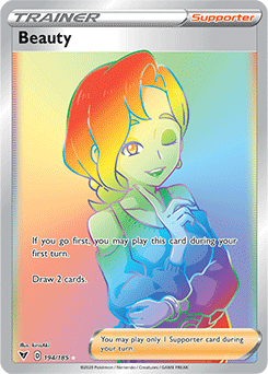 Secrète Rainbow Dresseu Pokémon card Beauty 194/185 from Vivid Voltage expansion