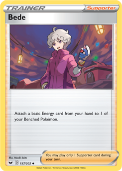 Bede 157/202 Pokémon card from Sword & Shield for sale at best price