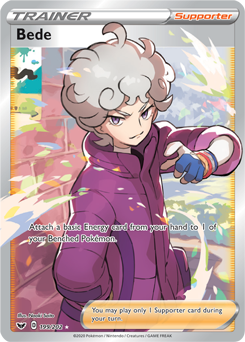 Bede 199/202 Pokémon card from Sword & Shield for sale at best price