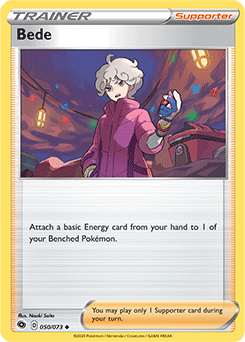 Uncommon Pokémon card Bede 050/073 from Champion s Path expansion