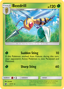 Beedrill 3/111 Pokémon card from Crimson Invasion for sale at best price